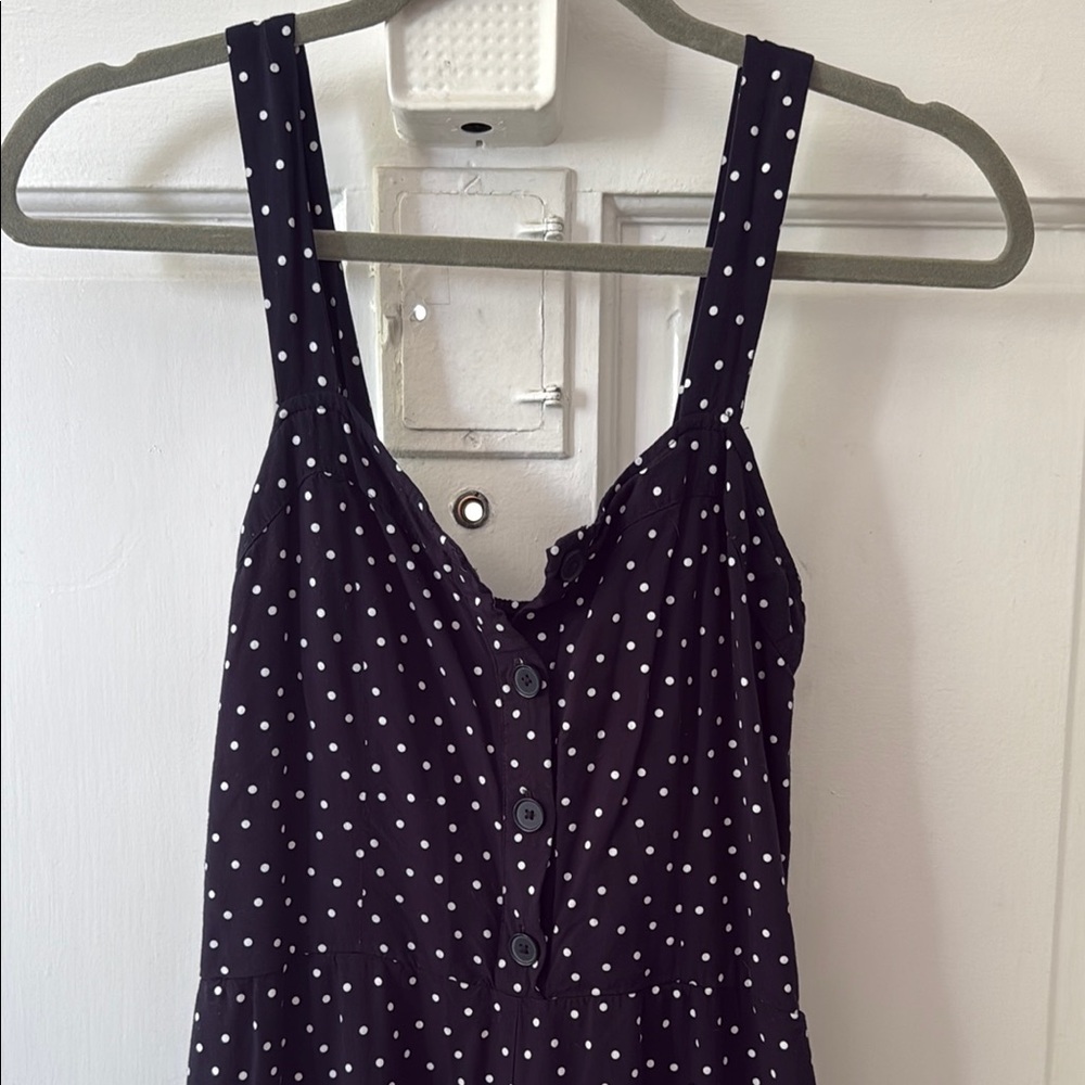 LOFT Navy Polka Dot jumpsuit